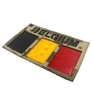 Belgium Belge Belgique Reflective Camouflage Flag Tactical Laser Cut Airsoft Paintball Field Patch