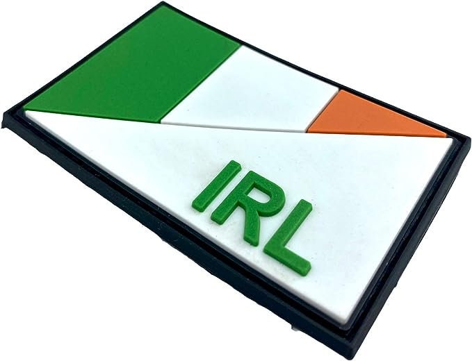 Ireland Irish Diagonal IRL Flag Tactical PVC Airsoft Paintball Cosplay Team Patch