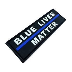 Blue Lives Matter Police Tribute Memorial Tactical Airsoft Paintball PVC Morale Cosplay Patch