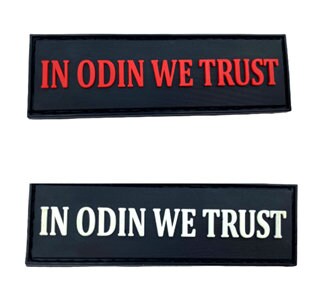 In Odin We Trust Viking Norse Rune PVC Airsoft Paintball Morale Patch