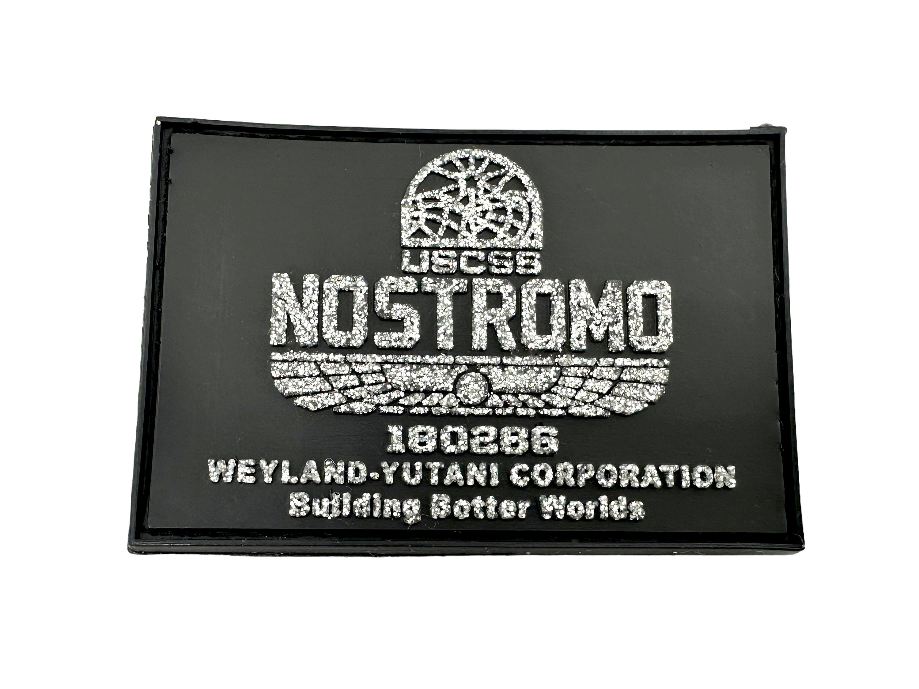 USCSS Nostromo Alien Weyland Yutani Building Better Worlds Airsoft Paintball PVC Morale Sci Fi Patch