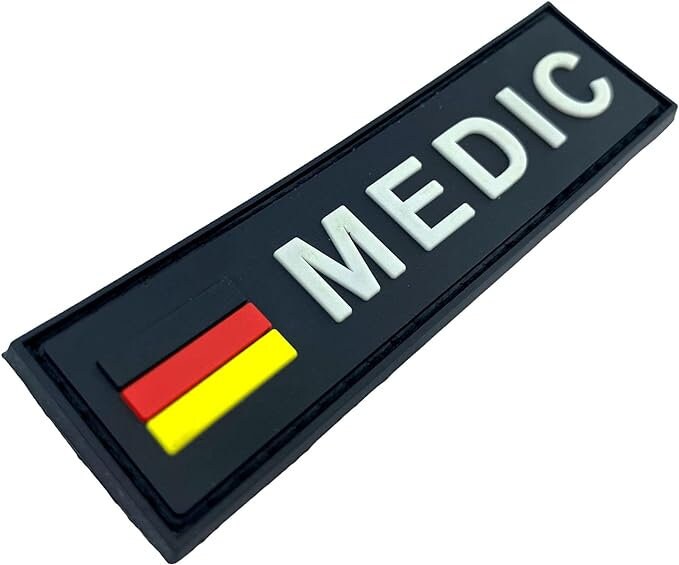 German Germany Deutschland Flag Medic Glow in The Dark Airsoft PVC Morale Cosplay Patch