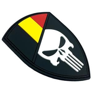 Belgium Belgian Skull Glow in the Dark Flag Airsoft PVC Morale Cosplay Team Patch