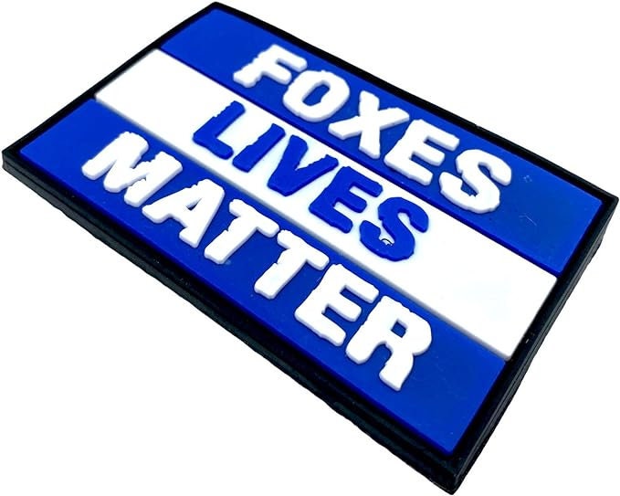 Foxes Lives Matter Leicester City FC Football Fan PVC Airsoft Paintball Morale Fan Patch