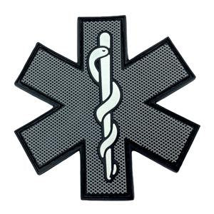 Star of Life Paramedic Medic Glow in the Dark Airsoft Paintball PVC Morale Team Patch