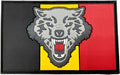 Belgium Belgian Belgique Wolf Flag Airsoft Paintball PVC Morale Cosplay Team Patch