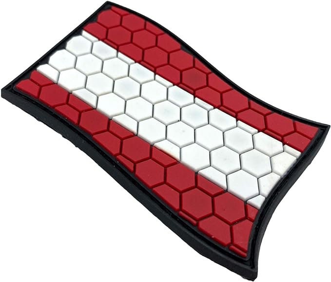 Austria Austrian Österreich Honeycomb Flag Airsoft PVC Morale Cosplay Team Patch
