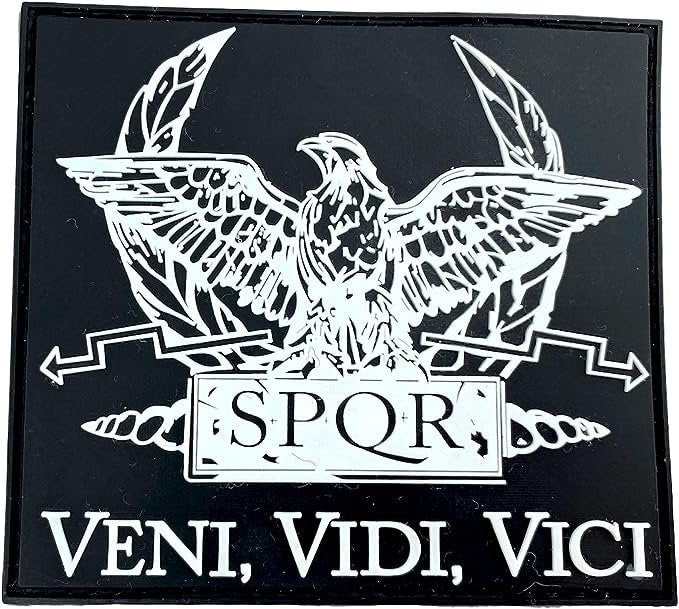 SPQR Ancient Roman Republic Veni Vidi Vici PVC Airsoft Paintball Patch