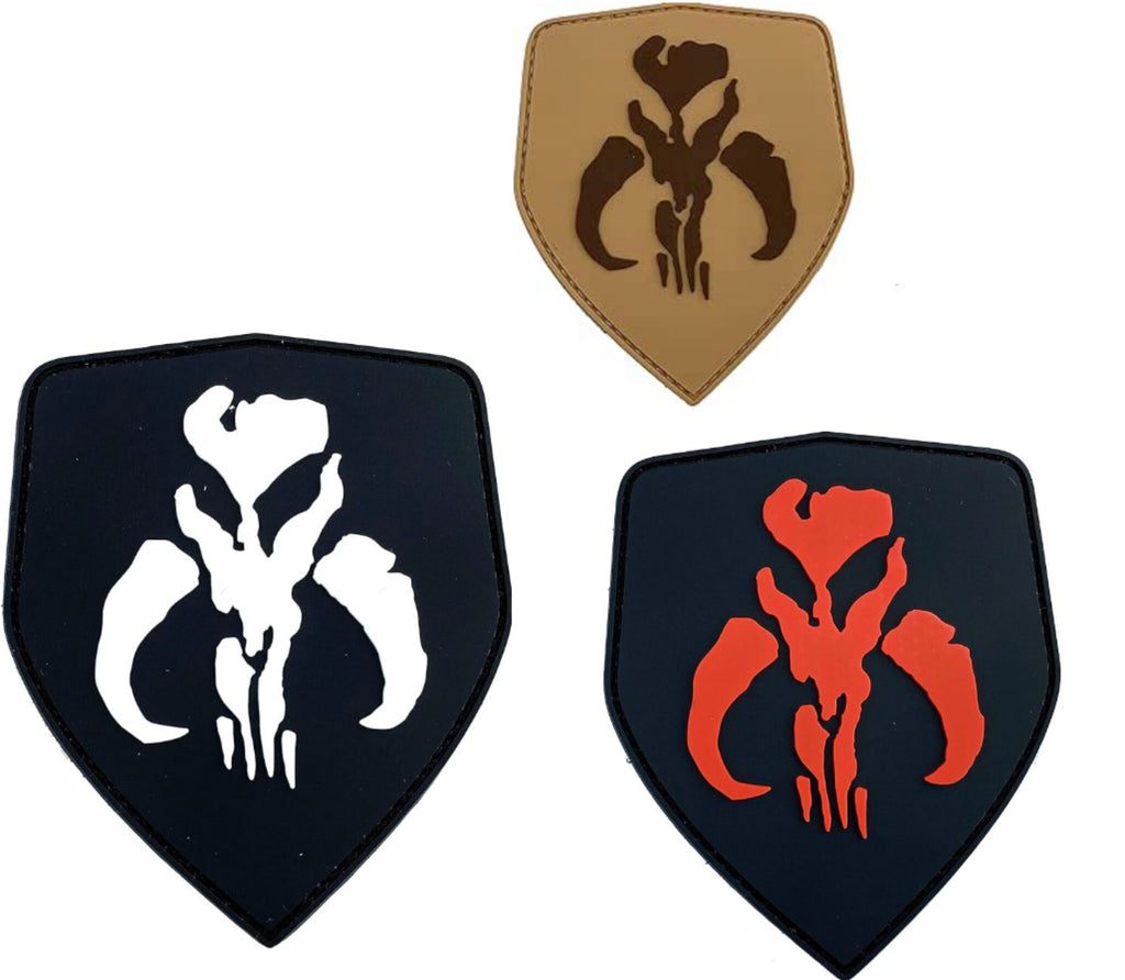 Bounty Hunter Boba Fett Bantha Skull Cosplay Airsoft PVC Fan Morale Patch