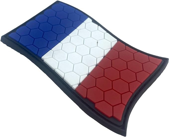 France French Honeycomb Flag Airsoft PVC Morale Cosplay Team Patch