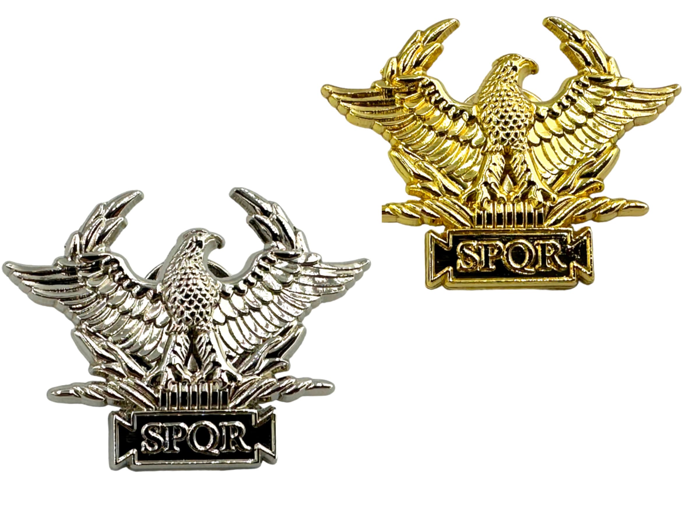 SPQR Senatus Populusque Romanus Ancient Roman Republic Metal Pin Badge Brooch