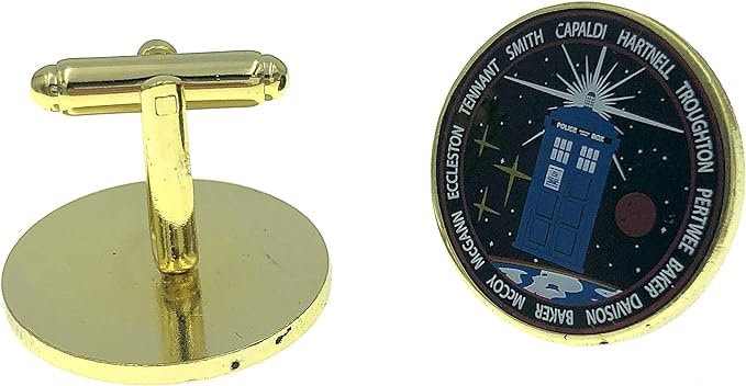 Dr Who Doctors Tribute Tardis Metal Cosplay Sci Fi Cosplay Fan Cufflinks