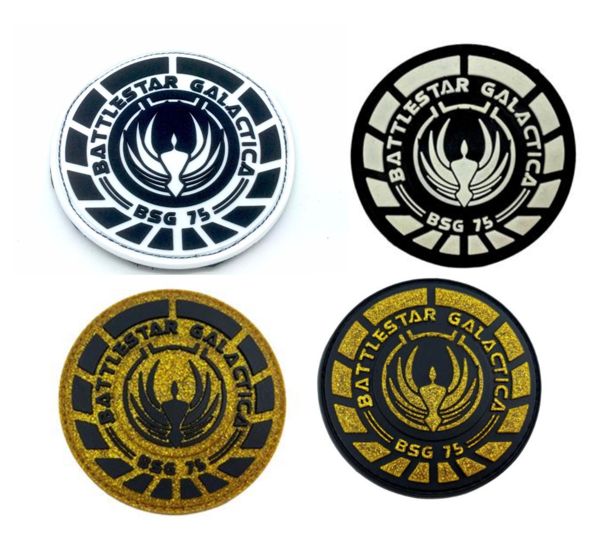 Battlestar BSG 75 Officer Sci Fi PVC Airsoft Paintball Cosplay Morale Fan Patch