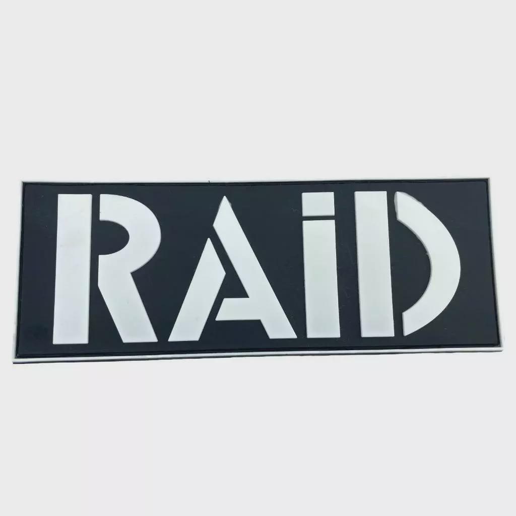 Raid French Police Large Back Molle 8' x 3' Airsoft Paintball PVC Cosplay Patch