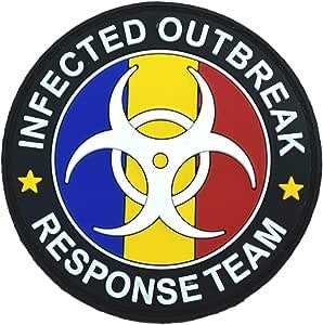 Zombie Infected Outbreak Response Team Glow in The Dark European Countries PVC Airsoft Paintball Morale Patch