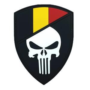 Belgium Belgian Skull Glow in the Dark Flag Airsoft PVC Morale Cosplay Team Patch