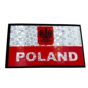 Polska Poland Polish Reflective Flag Tactical Laser Cut Airsoft Paintball Field Patch