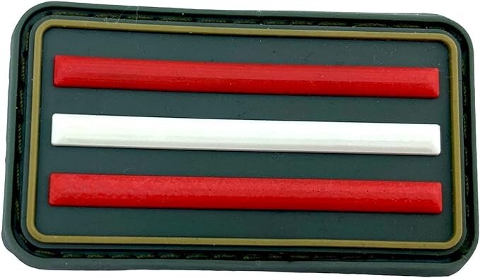 Österreich Austria Austrian AUT Bars Stripes Flag PVC Airsoft Paintball Morale Patch