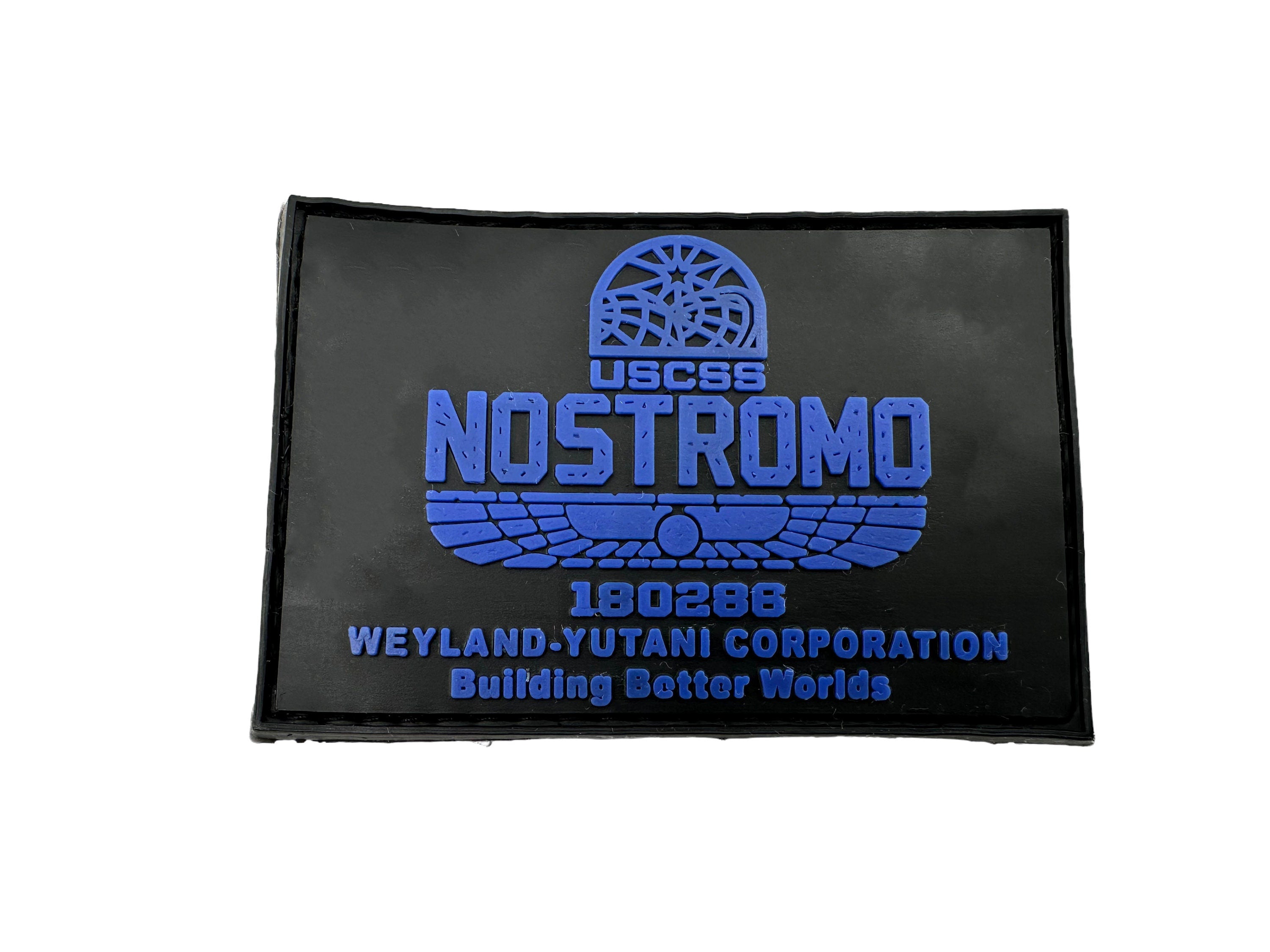 USCSS Nostromo Alien Weyland Yutani Building Better Worlds Airsoft Paintball PVC Morale Sci Fi Patch