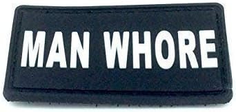 Man Whore Airsoft Paintball PVC Morale Cosplay Fan Patch