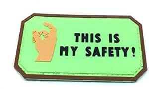 This is My Safety Paintball Airsoft Paintball PVC Morale Fan Patch