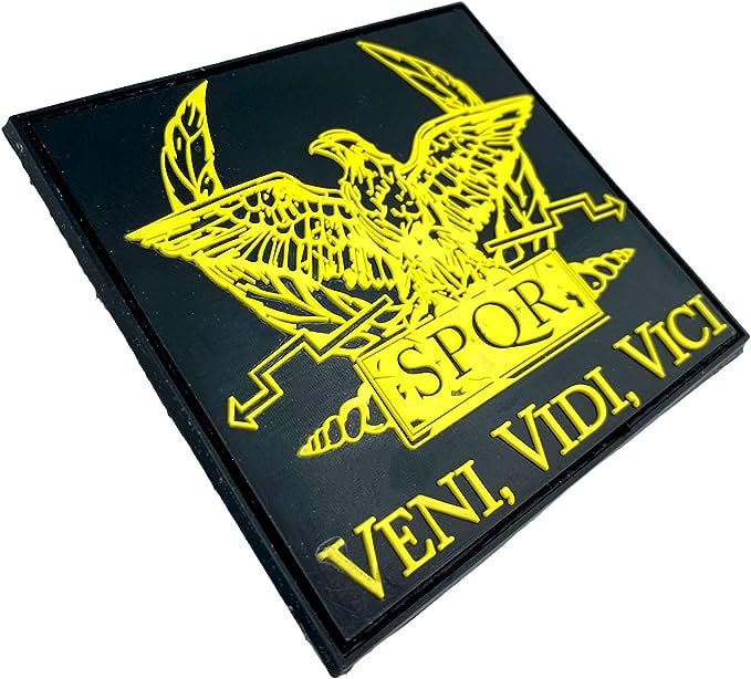 SPQR Ancient Roman Republic Veni Vidi Vici PVC Airsoft Paintball Patch