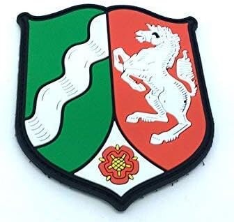 Nordrhein-Westfalen Coat Of Arms German Crest Airsoft Paintball PVC Morale Team Patch