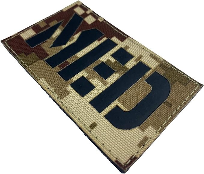 MED Medic Camouflage Tactical Laser Cut Airsoft Paintball Field Patch
