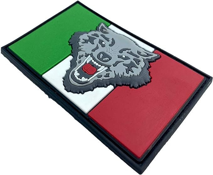 Italia Italy Italian Wolf Flag Airsoft PVC Morale Cosplay Team Patch