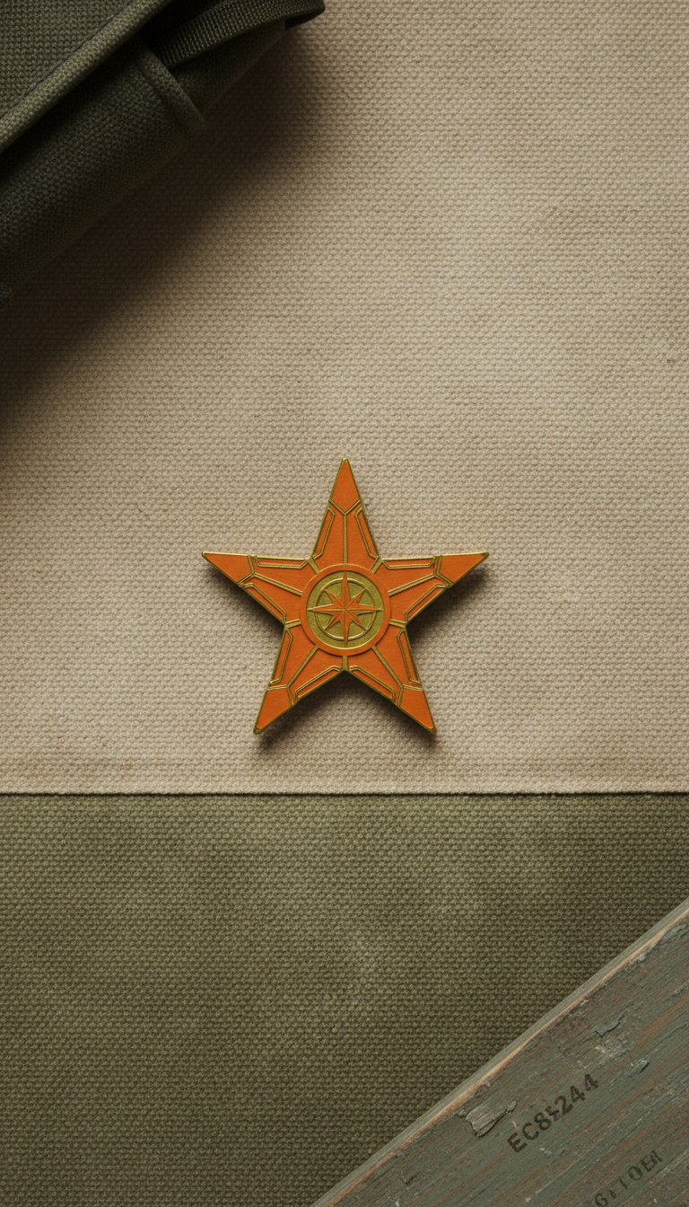 Orange Blaze Tactical Star Pin