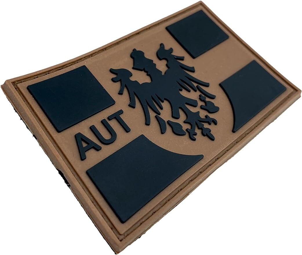 Austrian Austria AUT Coat of Arms Flag Tactical Airsoft Paintball PVC Morale Patch