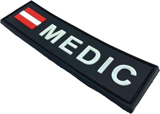 Austria Austrian Österreich Flag Medic Glow in The Dark Airsoft PVC Morale Cosplay Patch