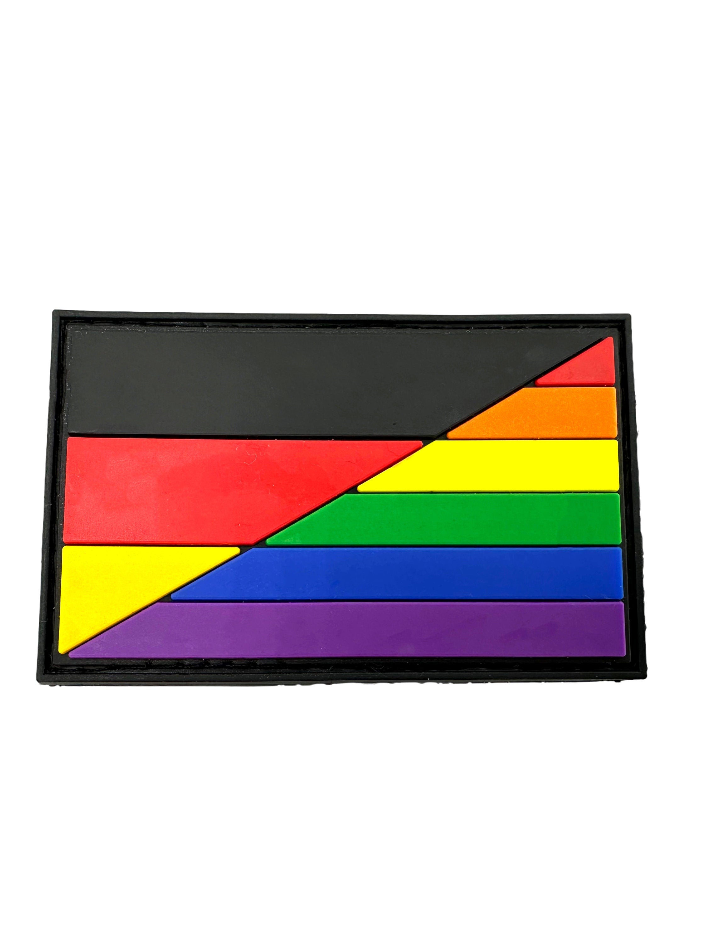 Germany German Deutschland Transisition Gay Pride Rainbow LGBTQ Flag PVC Airsoft Paintball Patch