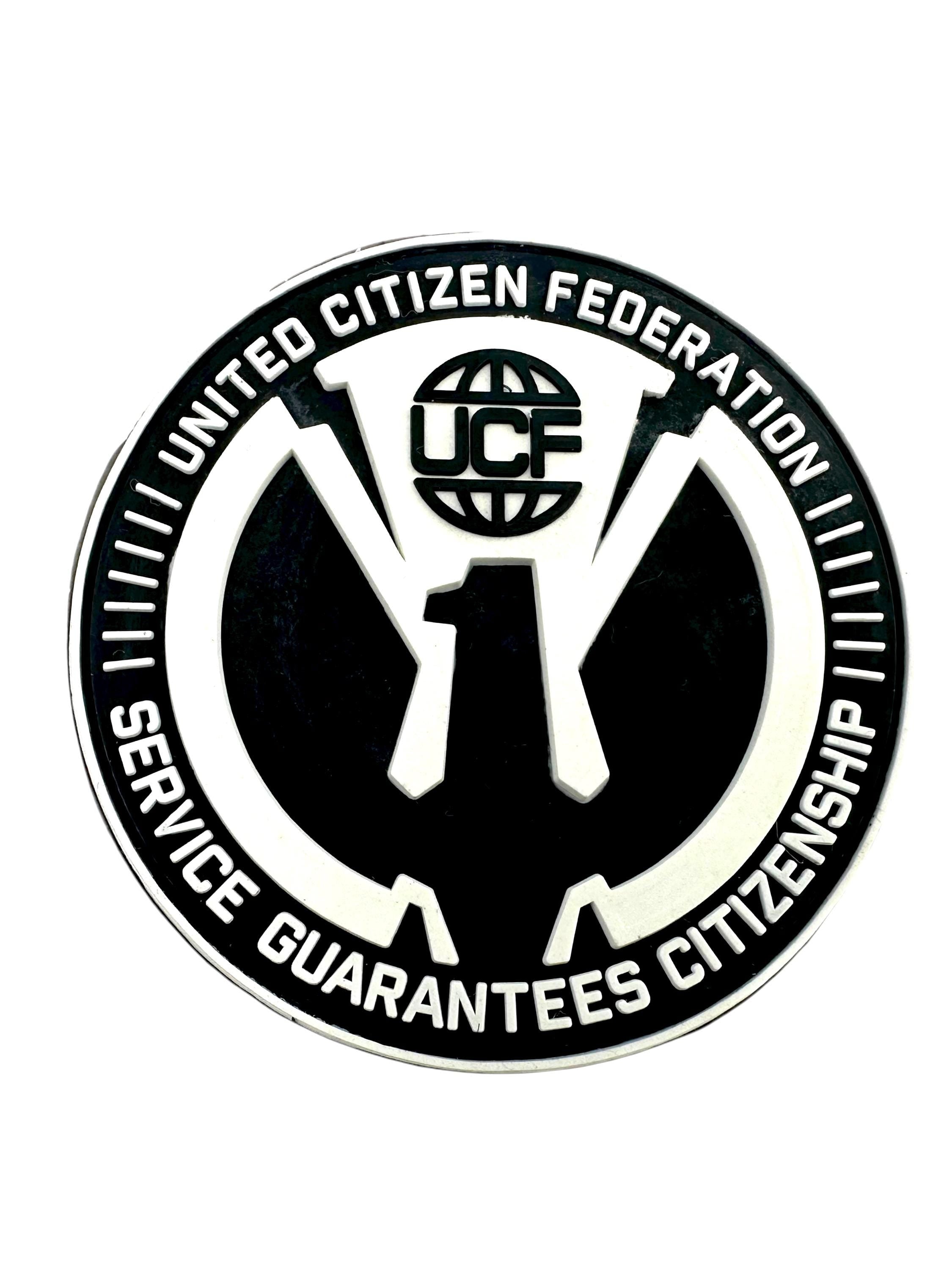 United Citizen Federation Starship Troopers Airsoft PVC Morale Cosplay Patch