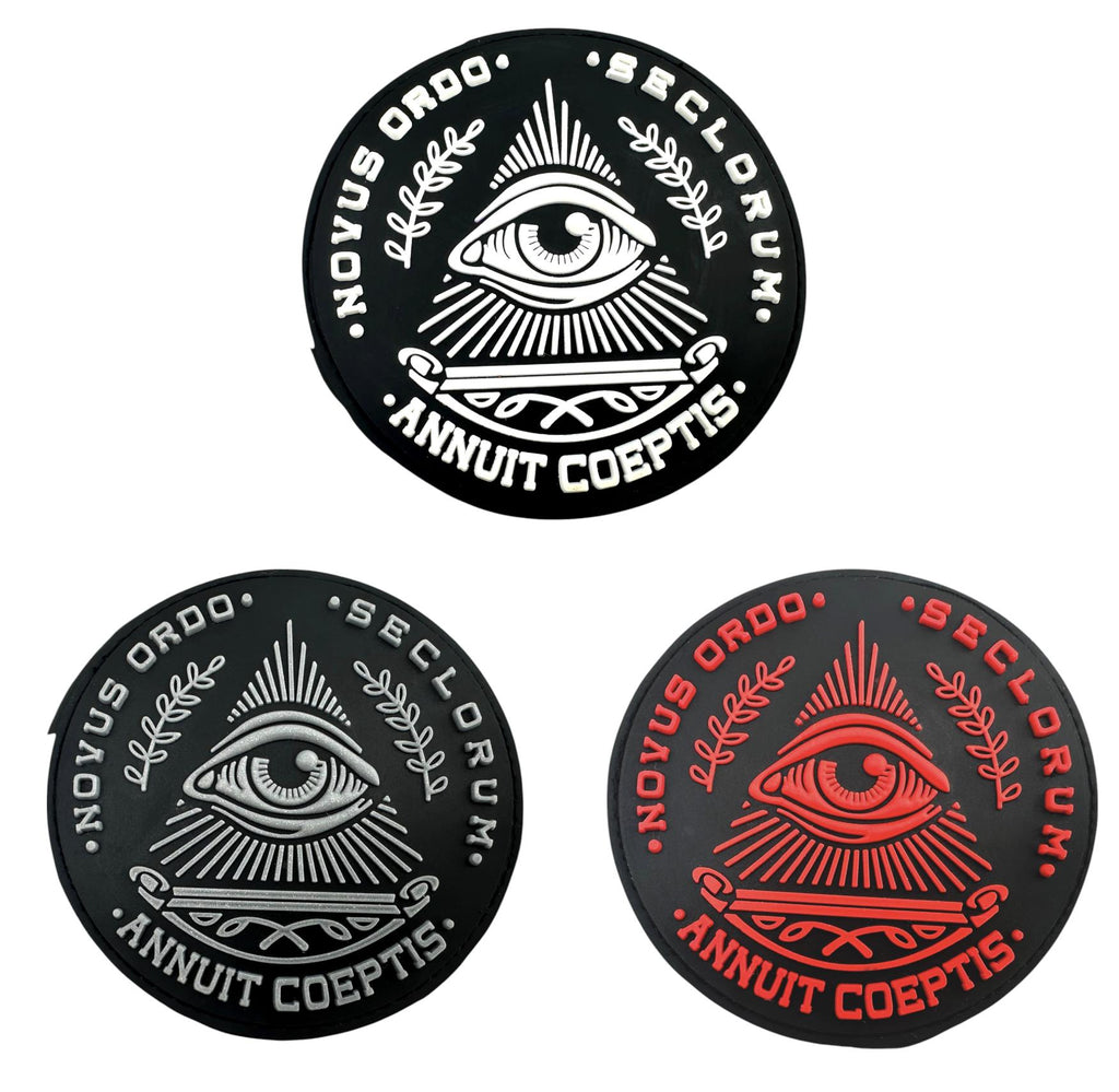 Illuminati Eye of Providence Annuit Coeptis Airsoft Paintball PVC Morale Patch