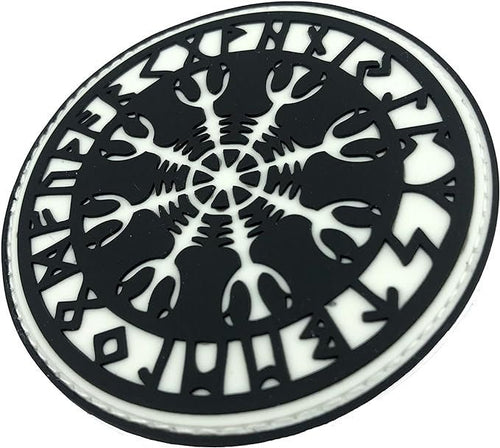 Aegishjalmr Viking Helm of Awe Terror Protection Norse Rune Viking PVC Airsoft Paintball Cosplay Patch