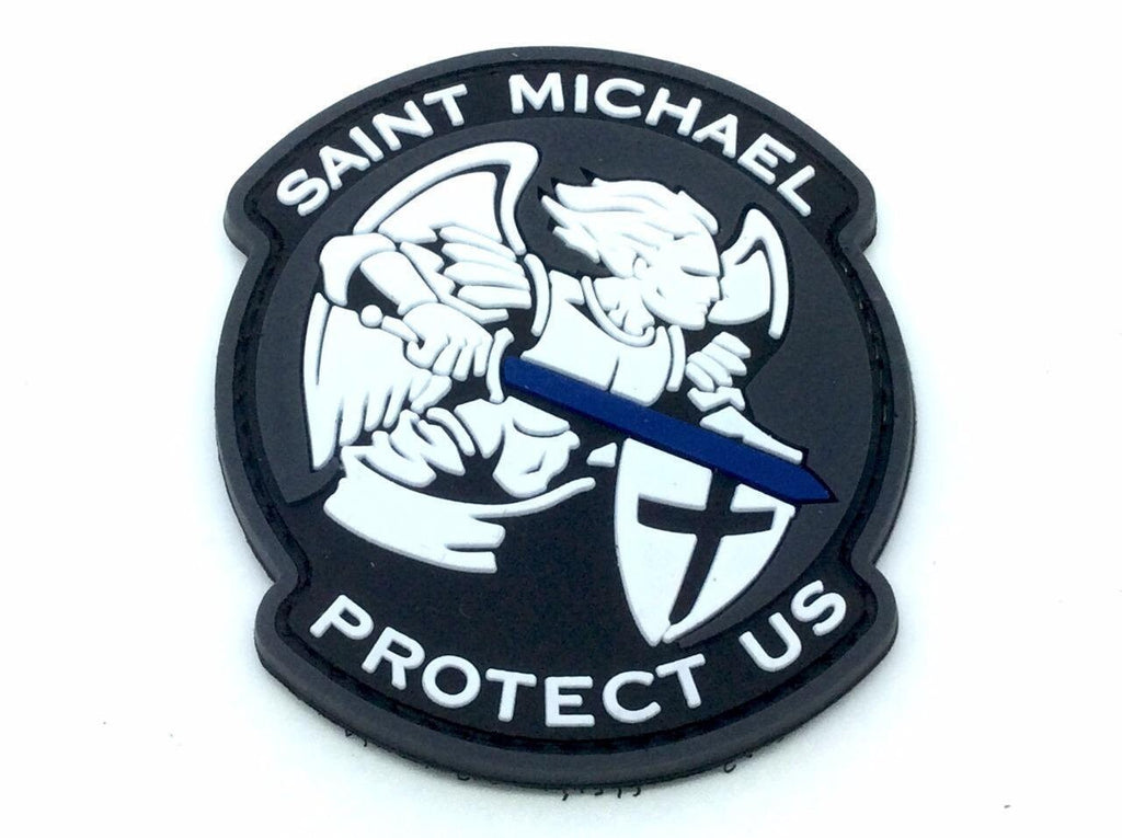 Saint Michael Protect Us Crusader Knights Templar PVC Airsoft Paintball Morale Patch