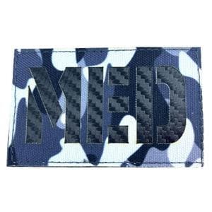 MED Medic Carbon Fibre Camouflage Tactical Laser Cut Airsoft Field Patch
