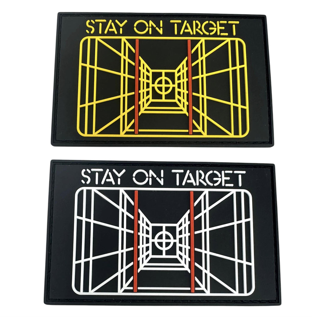 Stay on Target Airsoft Paintball PVC Morale Fan Patch