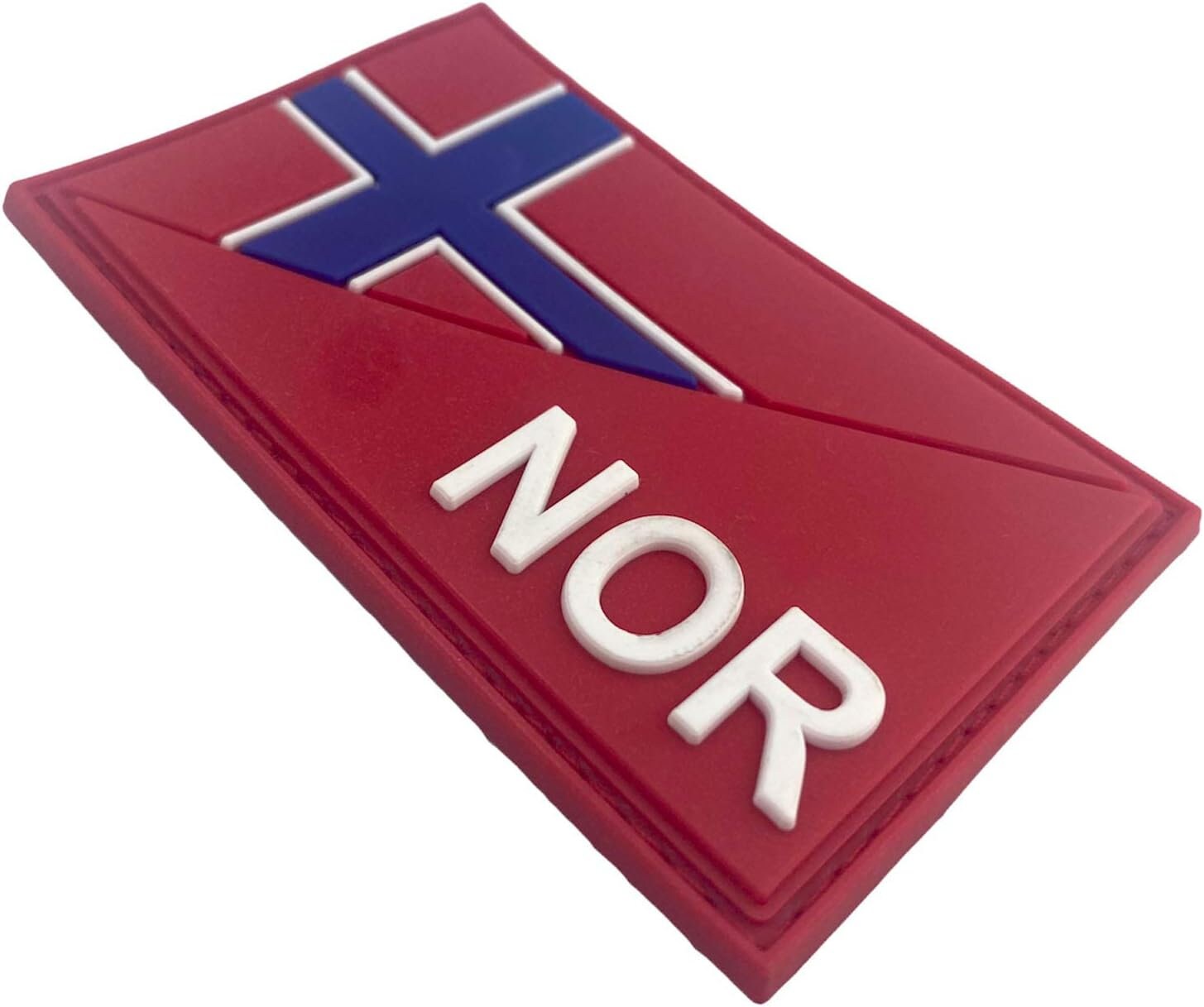 Norway Norwegian Diagonal NOR Flag Tactical PVC Airsoft Paintball Cosplay Team Patch