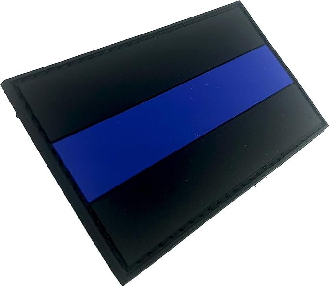 Thin Blue Line Flag Police Service Paintball Airsoft Paintball PVC Morale Patch