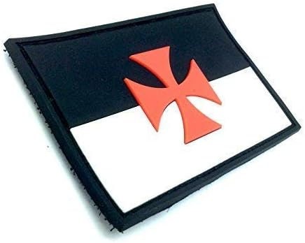 Maltese Cross Knights Templar PVC Airsoft Paintball Morale Patch
