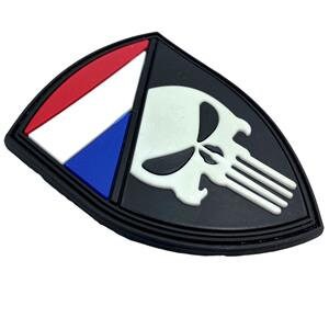 Holland Netherlands Dutch Skull Glow in the Dark Flag Airsoft PVC Morale Cosplay Team Patch