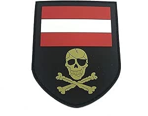 Österreich Austria Austrian Skull & Crossbones Pirate Flag Airsoft PVC Morale Cosplay Team Patch