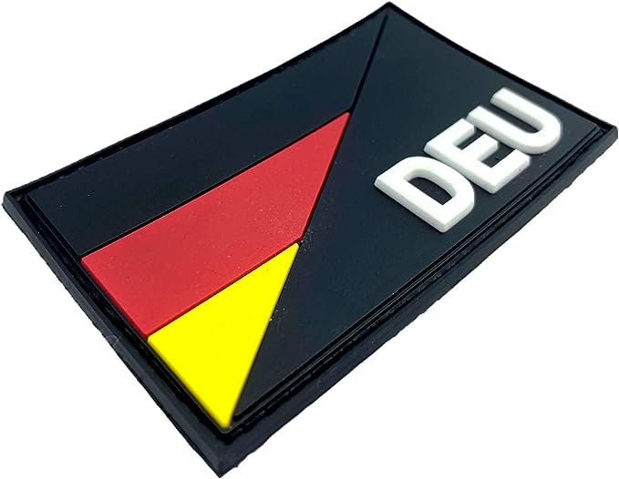German Germany Deutschland DEU Glow in the Dark Flag Tactical PVC Airsoft Paintball Cosplay Team Patch