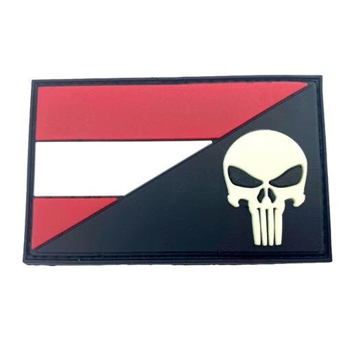 European Countries EU Skull Glow in the Dark Flag Airsoft Paintball PVC Morale Cosplay Team Patch