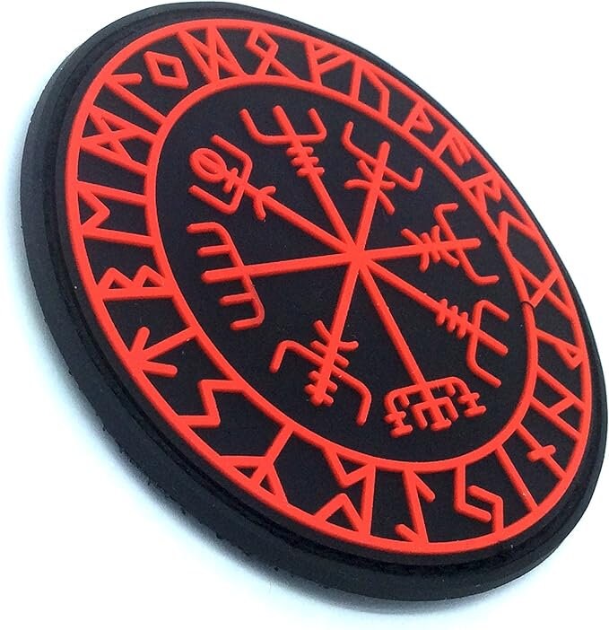 Aegishjalmr Viking Helm of Awe Terror Protection Norse Rune Airsoft Paintball PVC Morale Patch