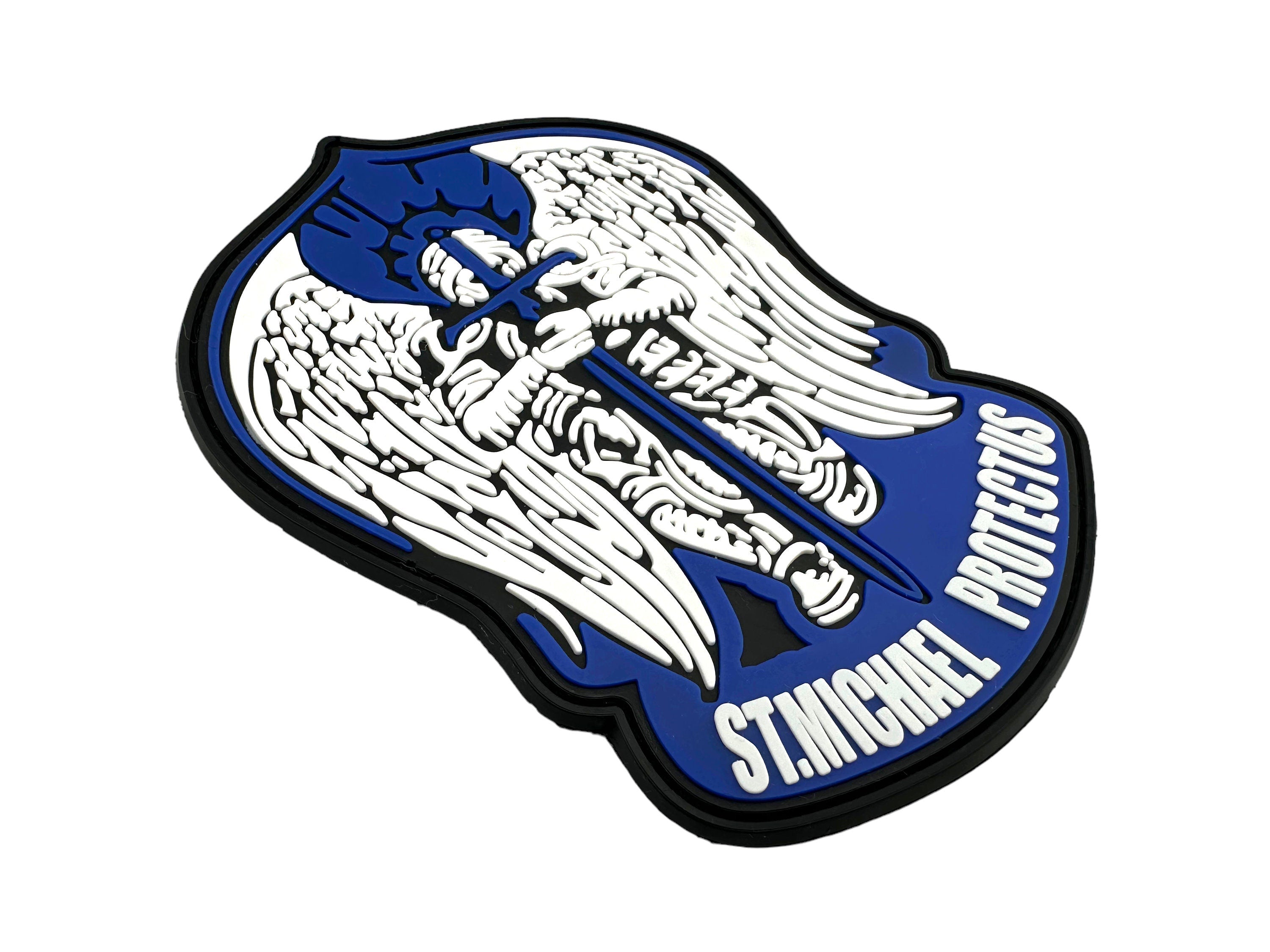 St Michael Protect Us Templar Tactical PVC Airsoft Paintball Cosplay Patch