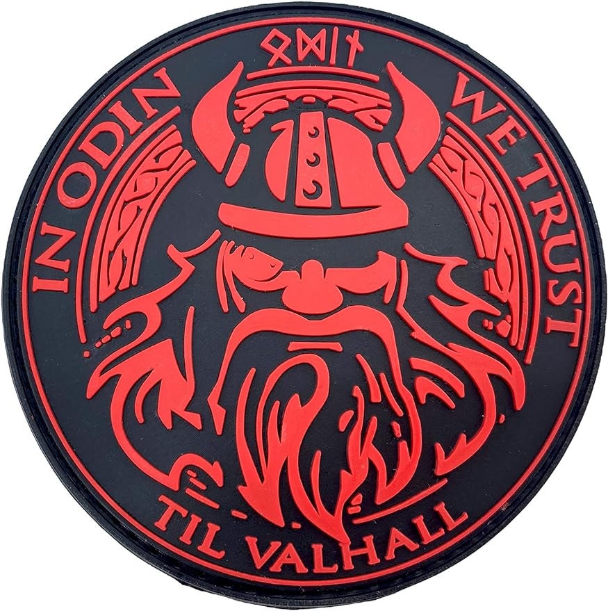 In Odin We Trust Viking Valhalla PVC Airsoft Paintball Morale Cosplay Tactical Patch