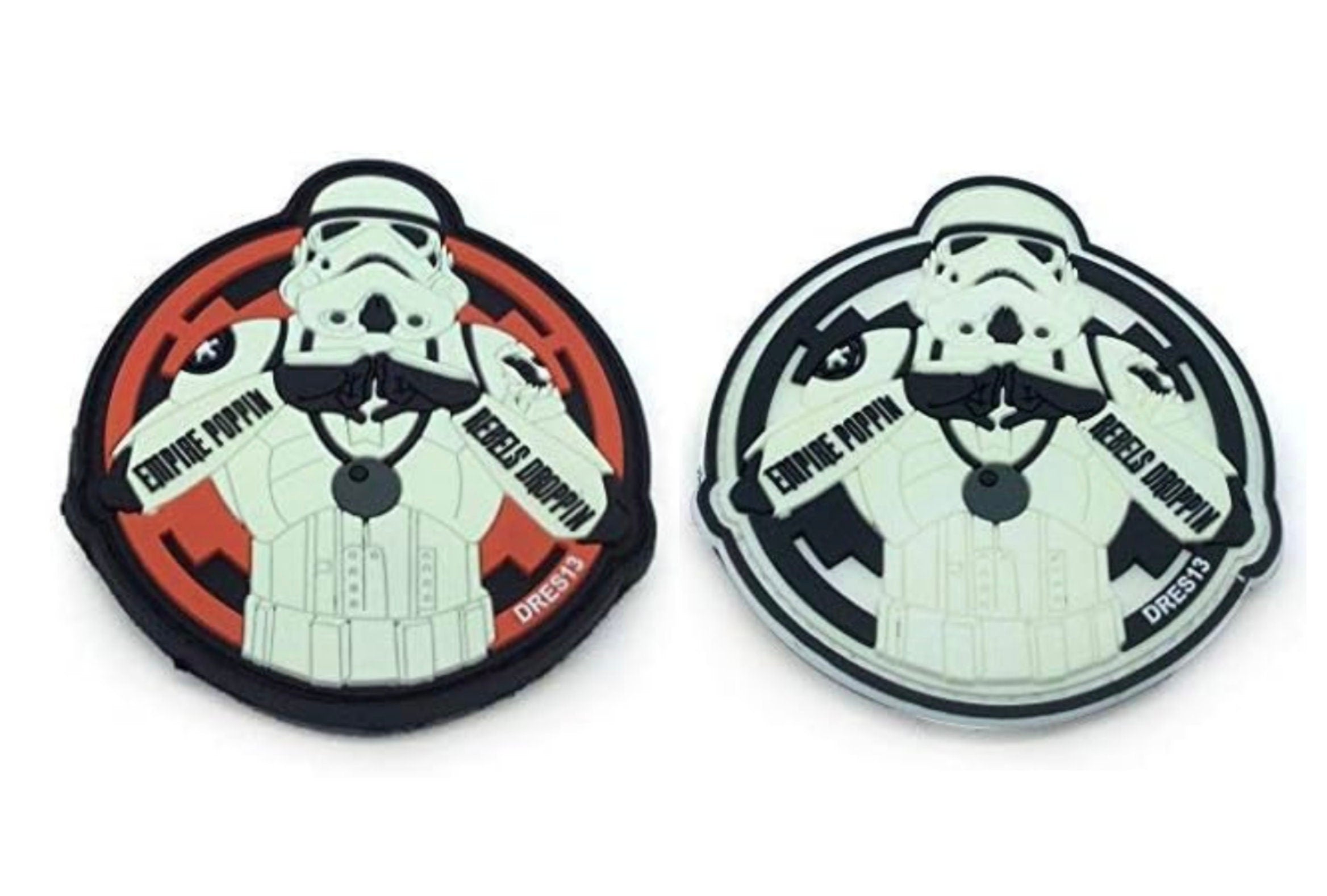 Empire Poppin Rebels Droppin Stormtrooper Glow In The Dark Tactical Cosplay Airsoft PVC Fan Morale Sci Fi Patch